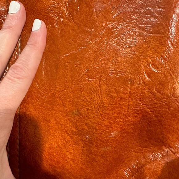 Orange leather bag - Picture 5 of 8